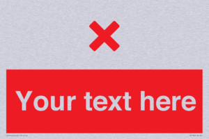 Custom red background, red cross sign